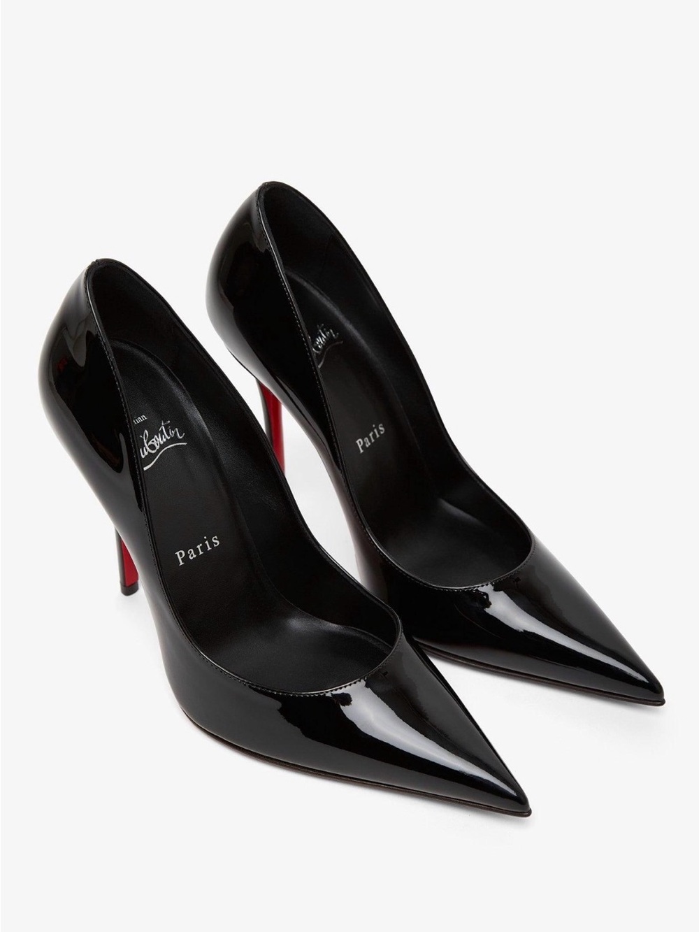 Christian Louboutin Miss ZBlack Patent Pointed-Toe Stilettos 100mm